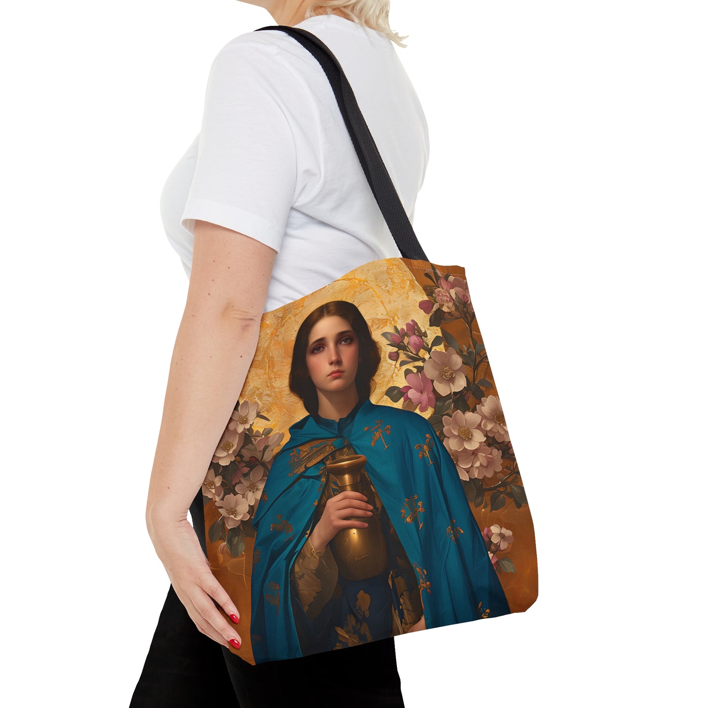 Saint Anastasia the Patrician of Alexandria Tote Bag - Three sizes - Large Medium Small Faith Art Bag - Catholic purse - Double Sided