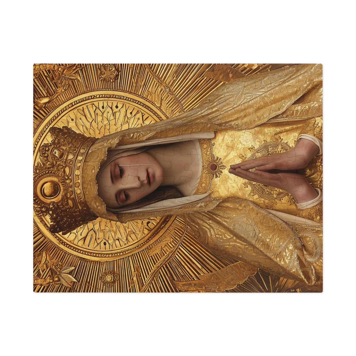 Gate of Eternity - The Golden Mary - Tribute to Our Lady of the Gate of Dawn - Puzzle and Keepsake Tin (30, 110, 252, 500,1000-Piece)
