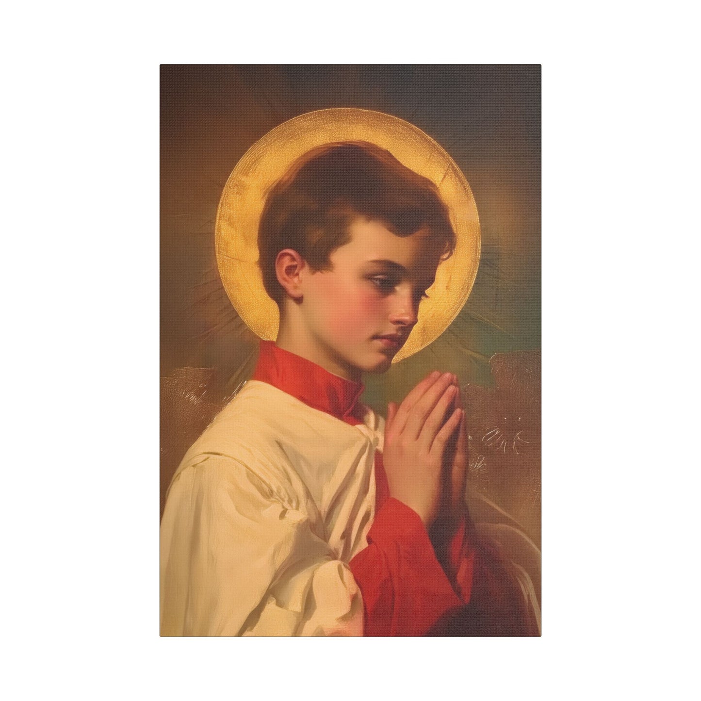 Saint Dominic Savio - Museum Wrapped Canvas - Print - Religious Art for your Home - Christian print - Prayer Room Art - Catholic