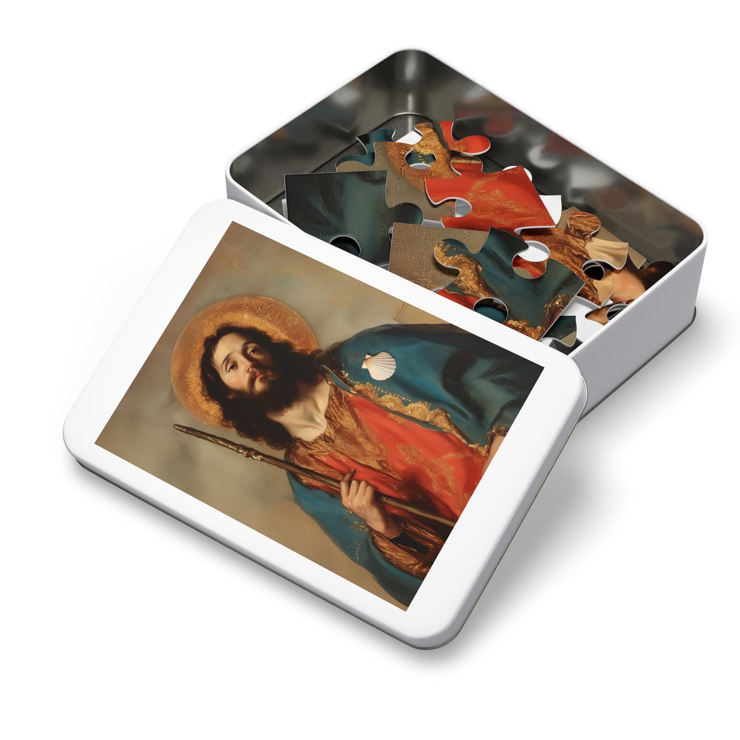 Saint James the Greater - Apostle  - Puzzle and Keepsake Tin - Religious (30, 110, 252, 500,1000) - Religious Puzzle - Gifts for Catholics