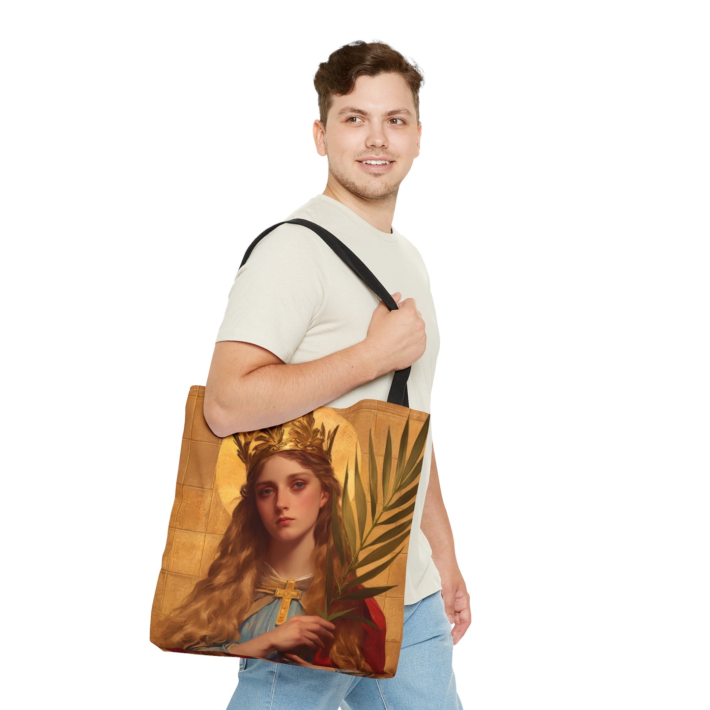 Saint Agrippina - Tote Bag - Large Medium Small Faith Art Bag - Catholic Faith Purse