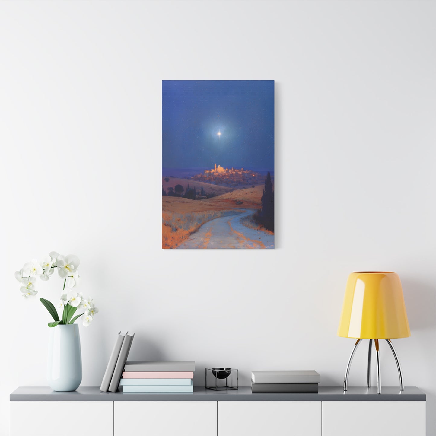 Bethlehem Wrapped in the Light of His Coming - Gallery Wrapped Canvas - Print - Religious Art for your Home - Catholic
