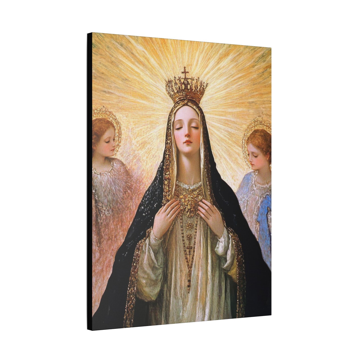 Divine Majesty: The Crowning of the Queen of Heaven - Gallery Wrapped Canvas - Print - Religious Art for your Home - Christian print