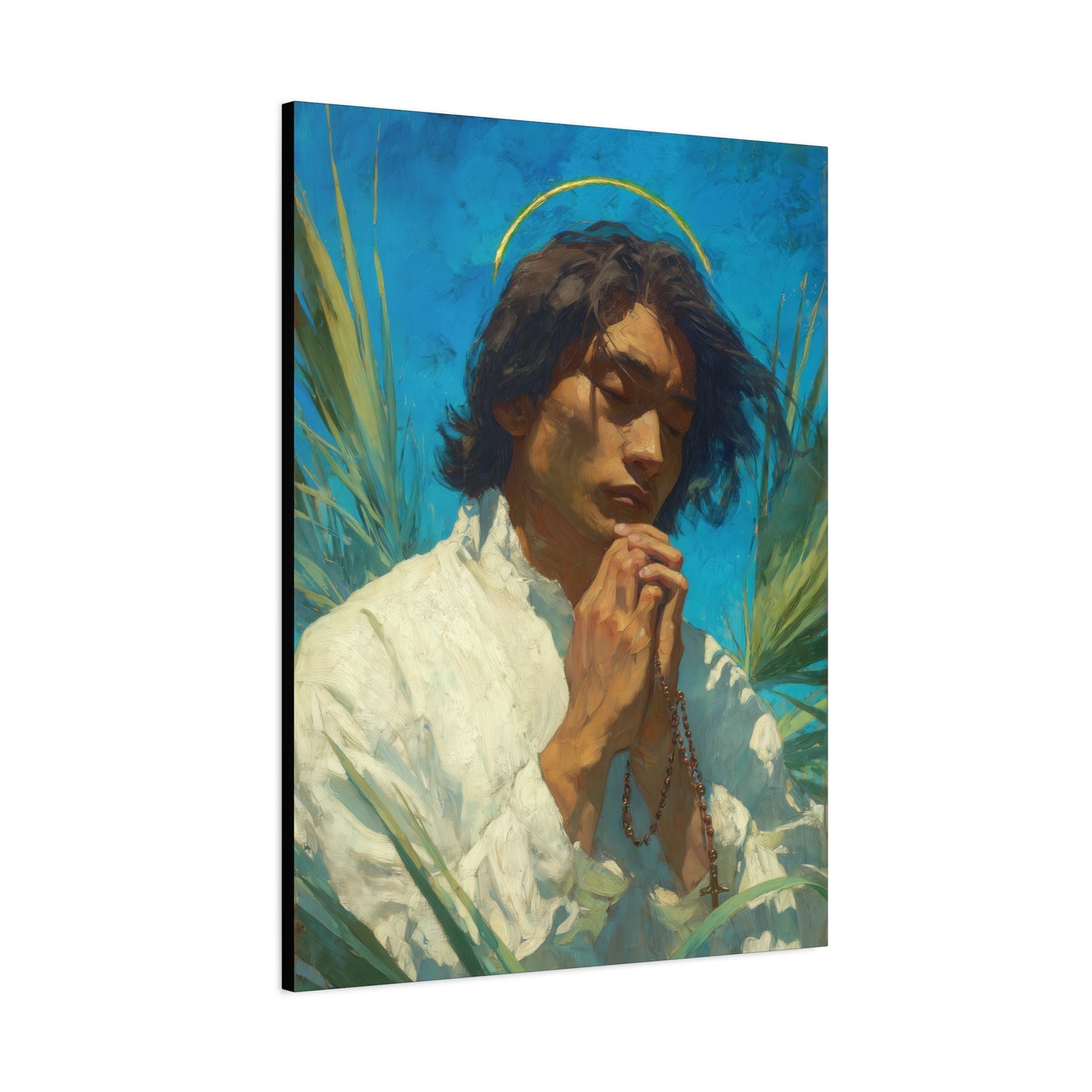 Saint Lorenzo Ruiz - Multiple Sizes - Catholic Home art - Museum Wrapped Canvas - Sanctified Souls Print - Catholic Martyr Art