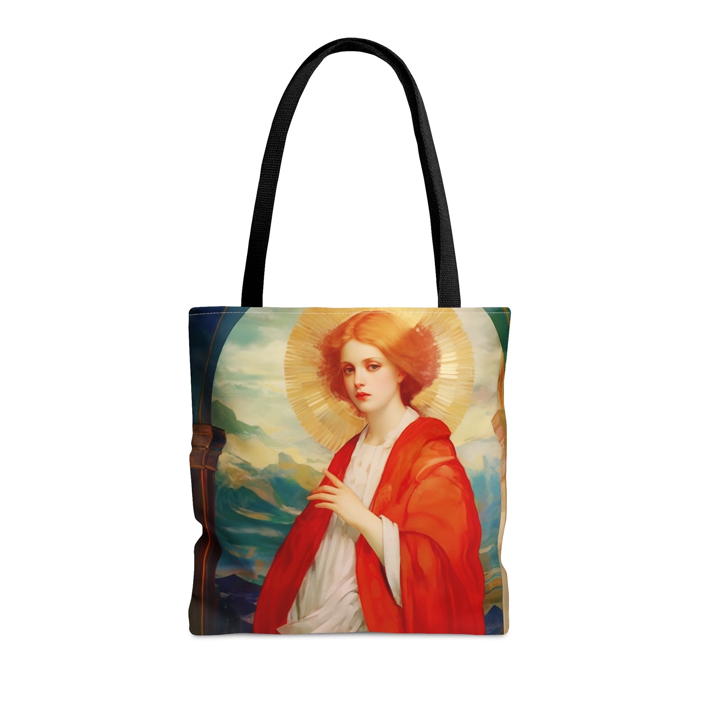 Saint Bibiana Tote Bag - Large Medium Small Faith Art Bag - Re usable Tote Purse - Double Sided - Catholic Art Bag