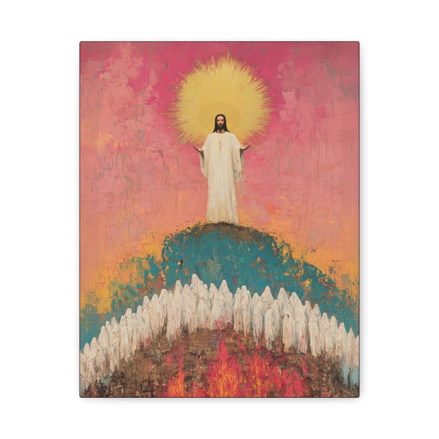 Light Pierced the Abyss  - Museum Wrapped Canvas - Sanctified Souls Print - Religious Art for your Home