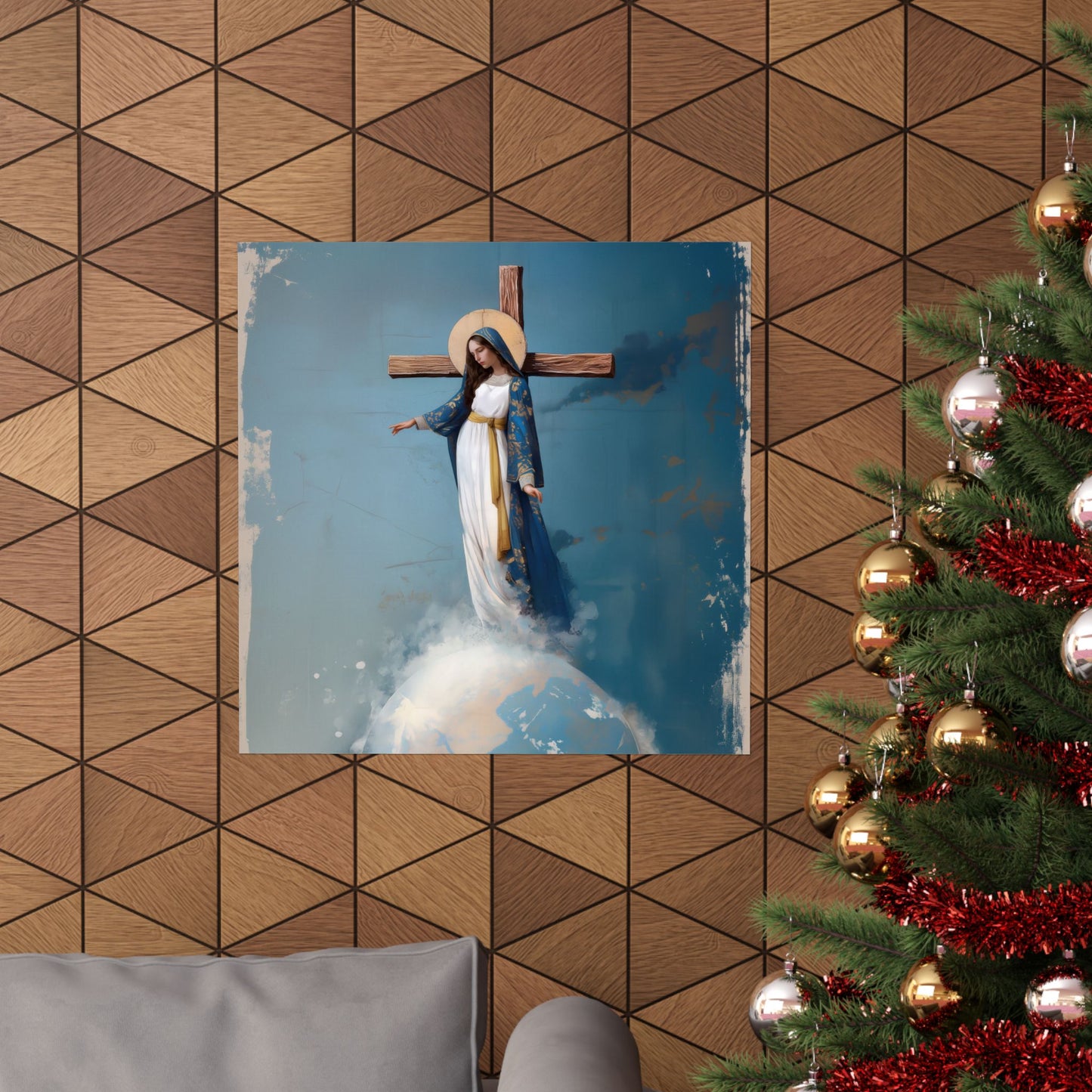The Lady Of All Nations - Marian Devotion - Mother Mary - Sanctified Souls Print - Multiple Sizes - Premium Matte Vertical Posters