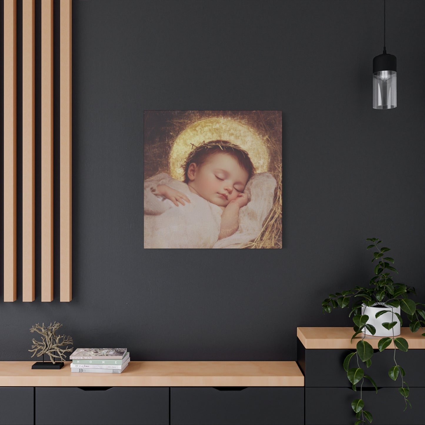 The Christ Child Born Into the Quiet of the World - Gallery Wrapped Canvas - Print - Religious Art for your Home - Catholic Art Print
