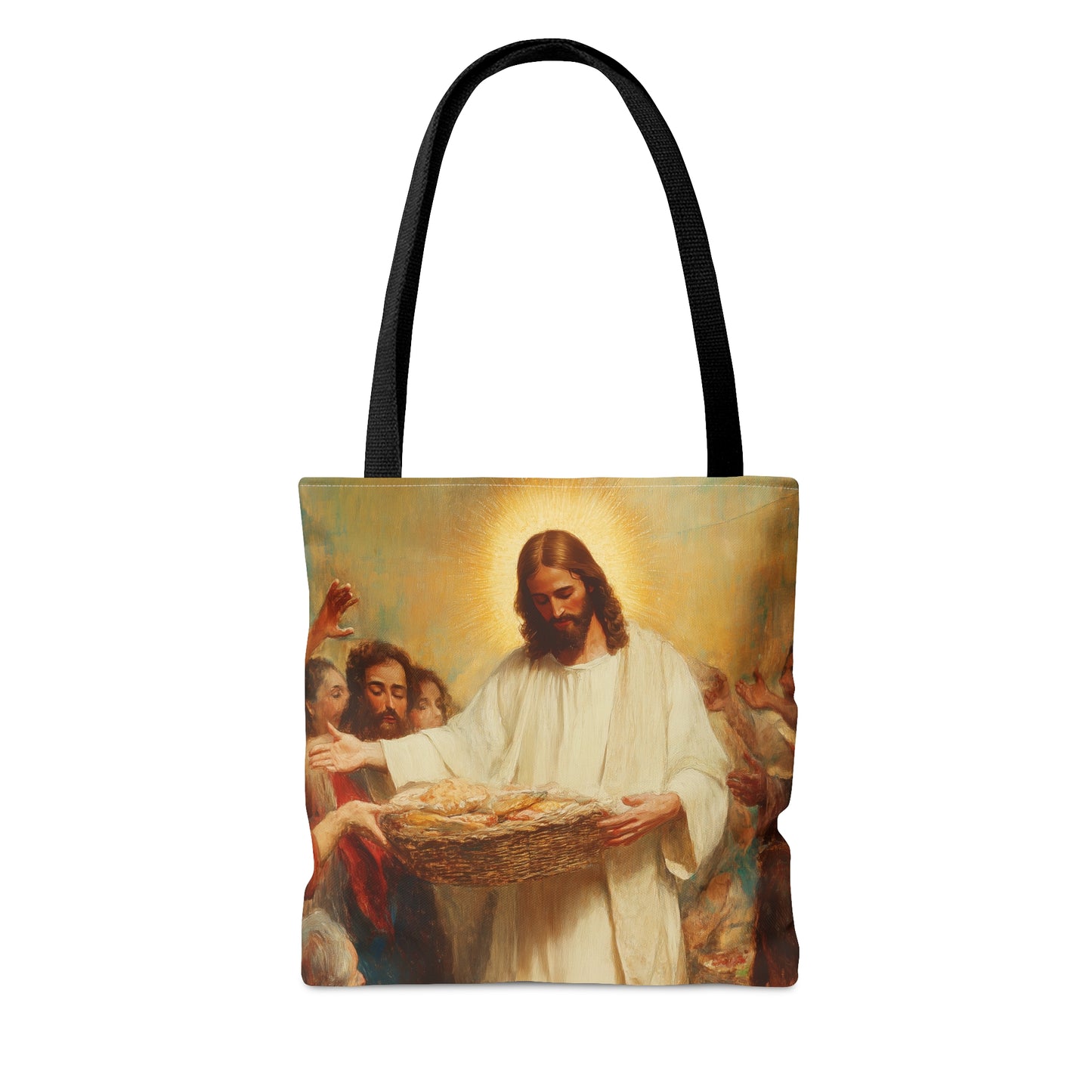 The Quiet Multiplication of Love : Loaves and Fishes - Tote Bag - Large Medium Small Faith Art Bag - Catholic Faith Purse