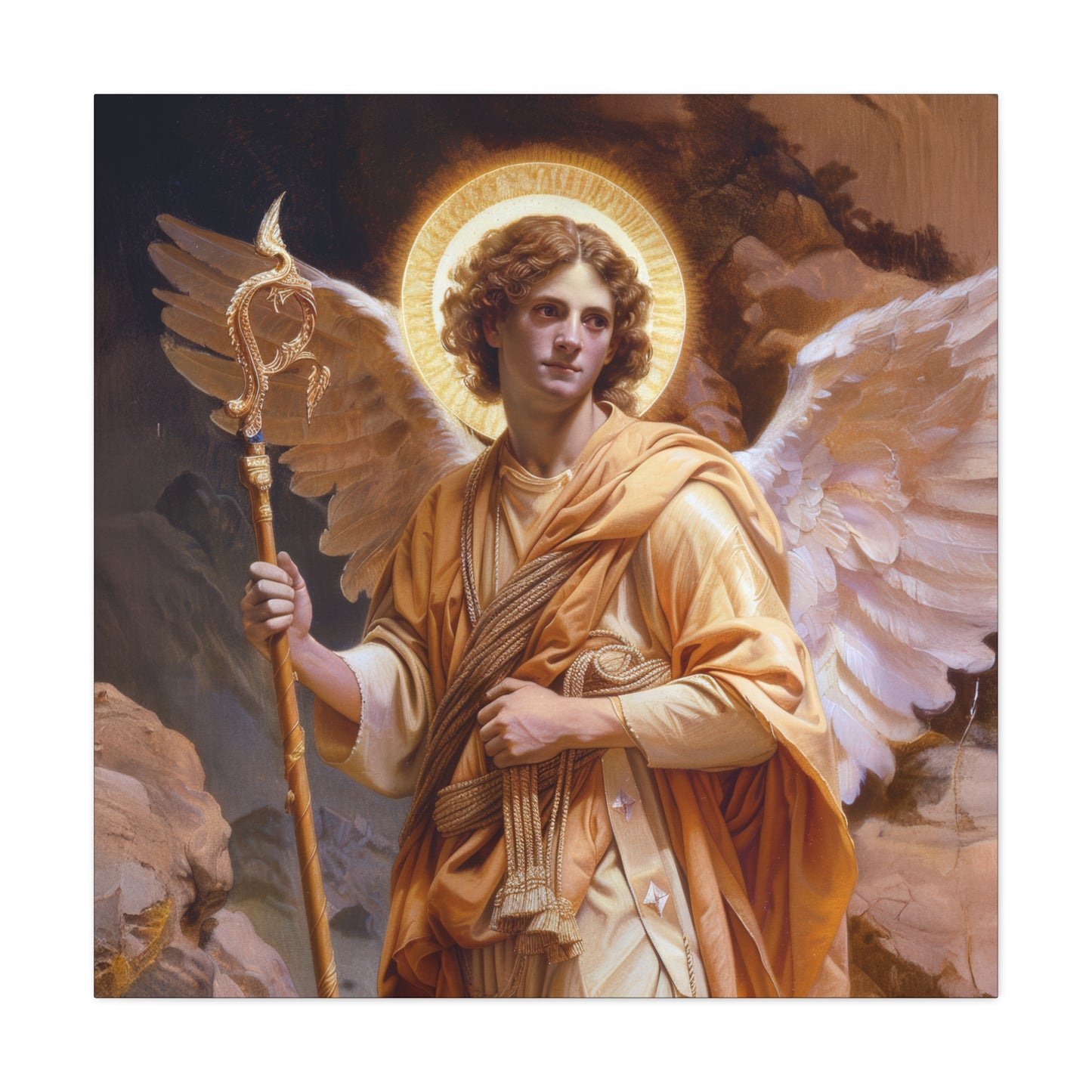 Saint Raphael the Archangel - Gallery Wrapped Canvas - Print - Religious Art for your Home - Catholic