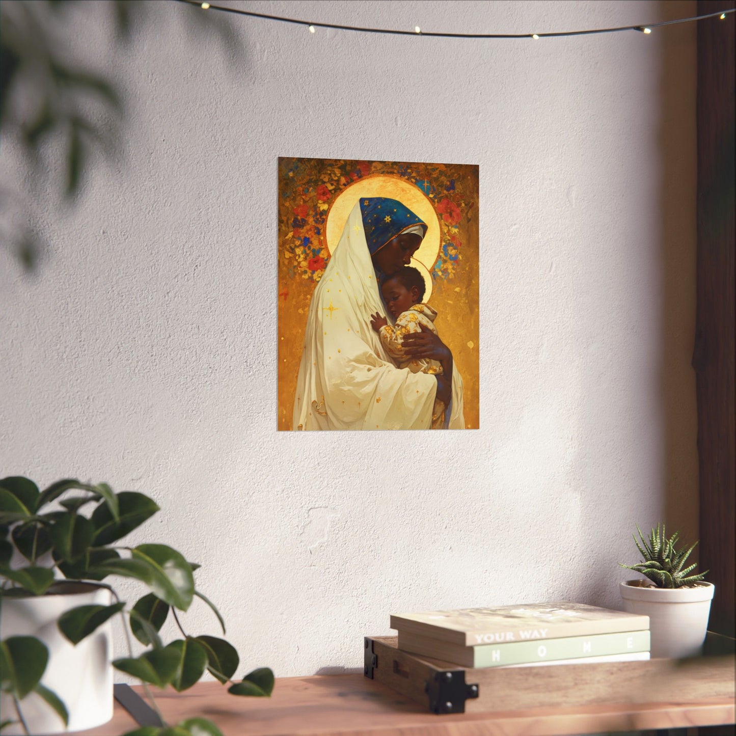 Queen of Peace and Love- Our Lady of Kibeho's Message - Sanctified Souls Print - Multiple Sizes - Premium Posters - Catholic Art - Christian