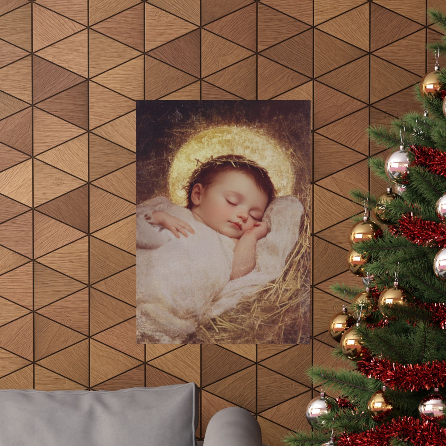 The Christ Child Born Into the Quiet of the World - Sanctified Souls Print - Multiple Sizes - Premium Matte Vertical Posters