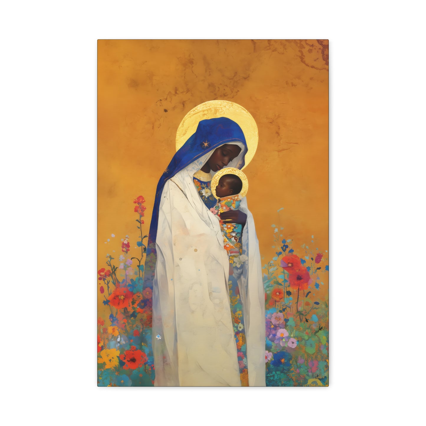 The Divine Embrace- Our Lady of Kibeho's Love - Museum Wrapped Canvas - Print - Religious Art for your Home - Christian print - Religious