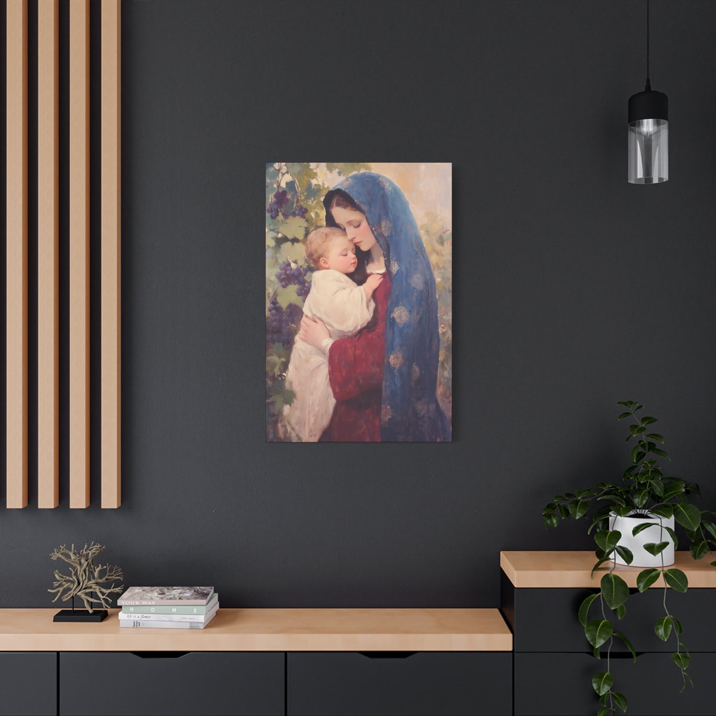 Our Lady of the Grapes / Out Lady of the Harvest - Gallery Wrapped Canvas - Print - Religious Art for your Home - Catholic Art