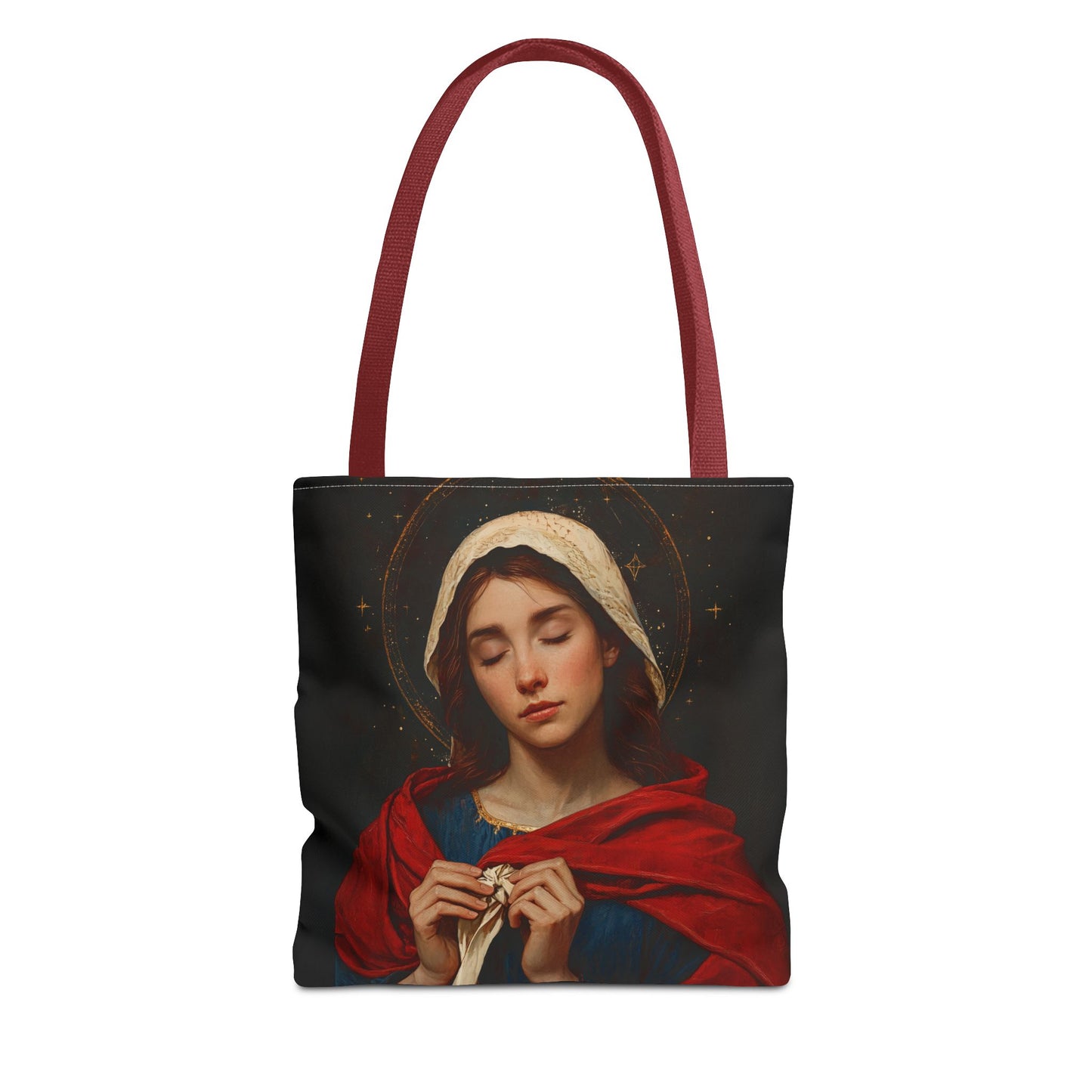 Mary Undoer of Knots - Mother Mary  - Untier of Knots - Marian Art - Tote Bag - Large Medium Small Faith Art Bag - Tote Purse