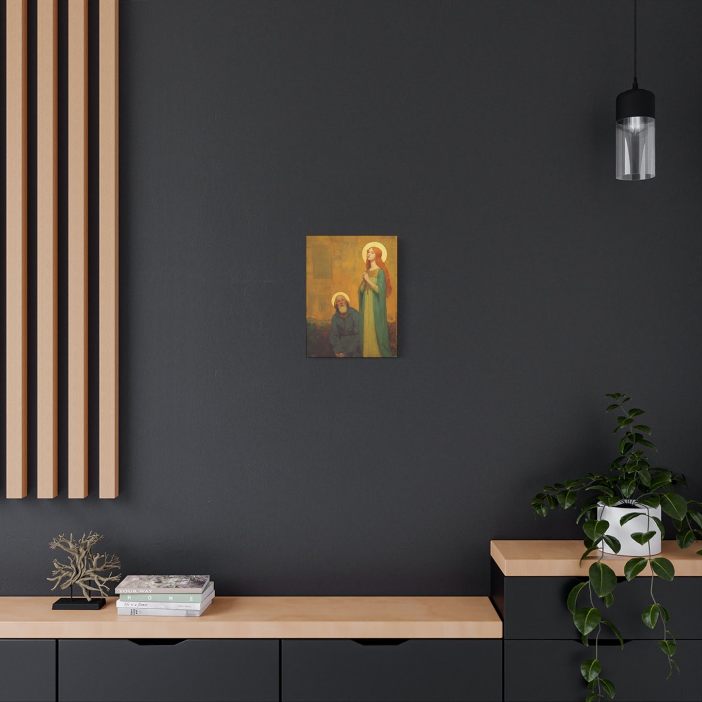 Saints Justina and Cyprian - Multiple Sizes - Catholic Home art - Museum Wrapped Canvas - Sanctified Souls Print - Catholic Martyr Art