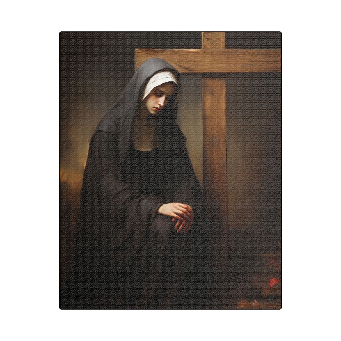 Saint Clare of Montefalco Canvas Print - Multiple Sizes - Catholic Home art - Gallery Wrapped Canvas - Sanctified Souls Print