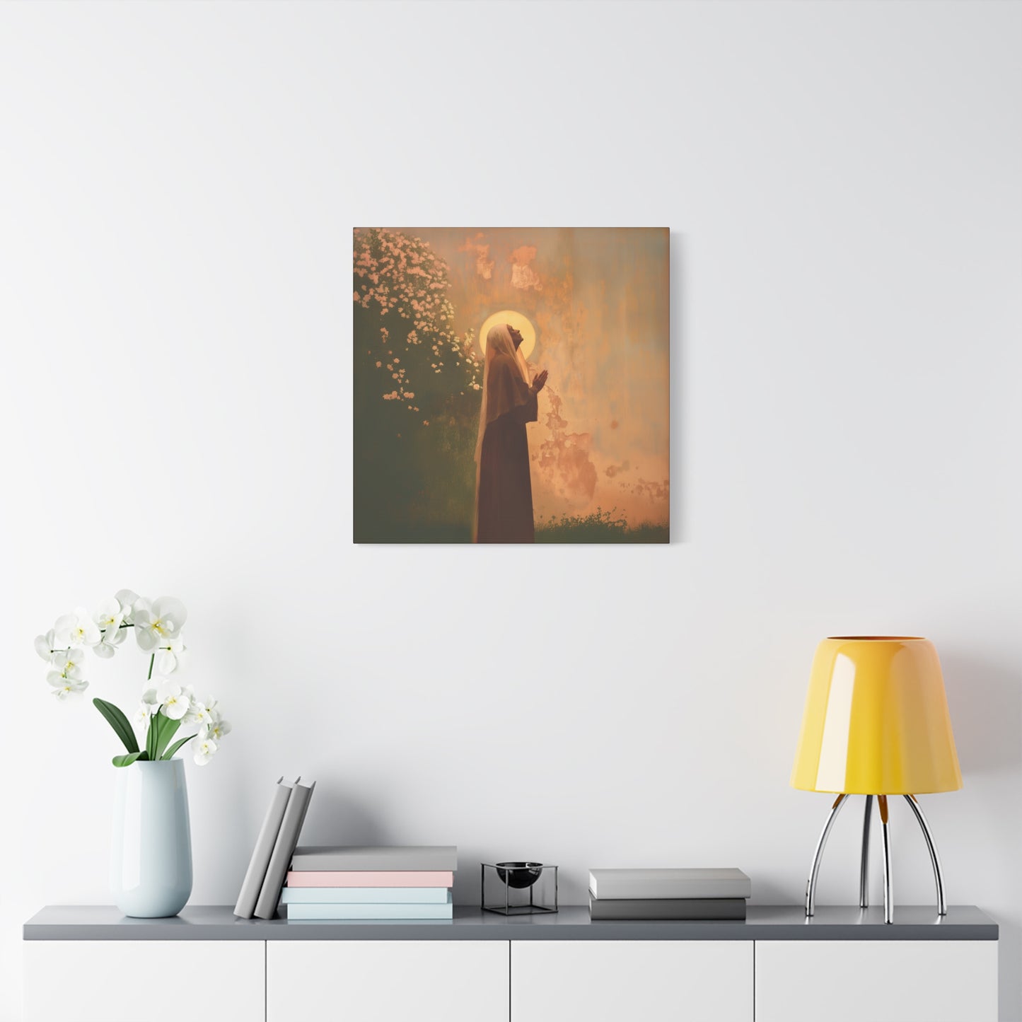 Saint Monica -  Museum Wrapped Canvas - Sanctified Souls Print - Religious Art for your Home - Angel Art - Religious
