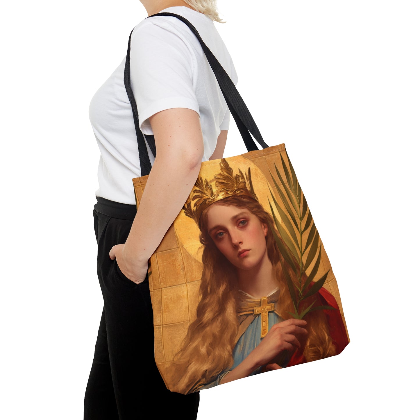 Saint Agrippina - Tote Bag - Large Medium Small Faith Art Bag - Catholic Faith Purse