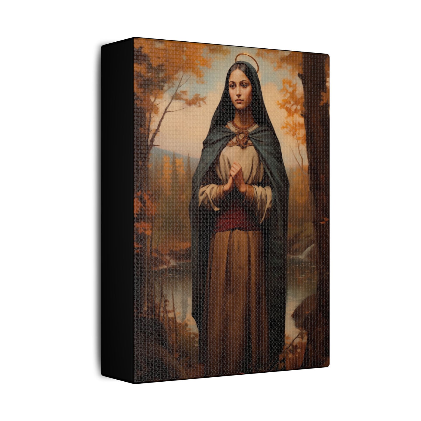 Saint Kateri Tekakwitha -  Museum Wrapped Canvas - Sanctified Souls Print - Religious Art for your Home