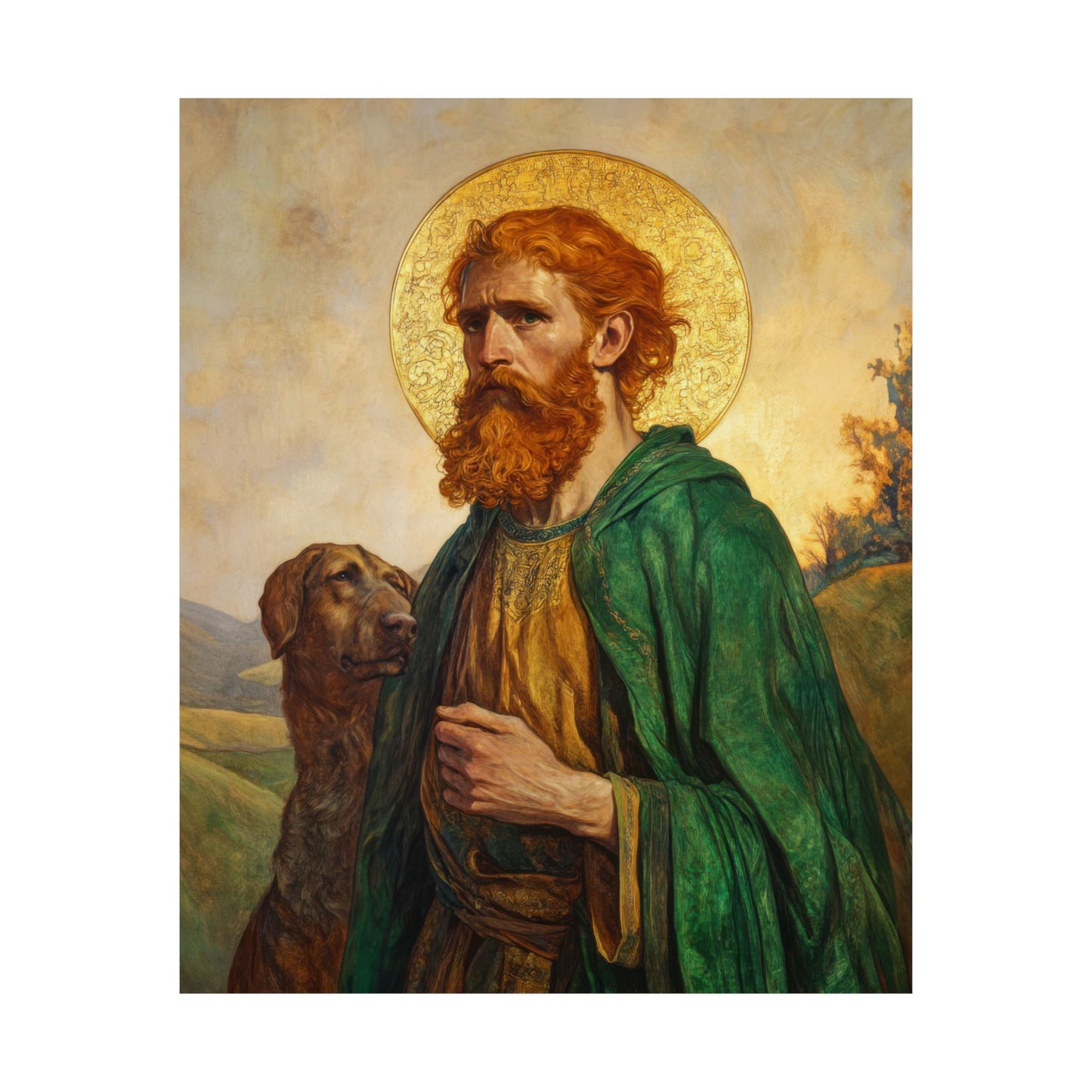 Saint Andrew the Scot - Sanctified Souls Print - Multiple Sizes - Premium Posters - Catholic Art - Christian - Gifts for Catholics