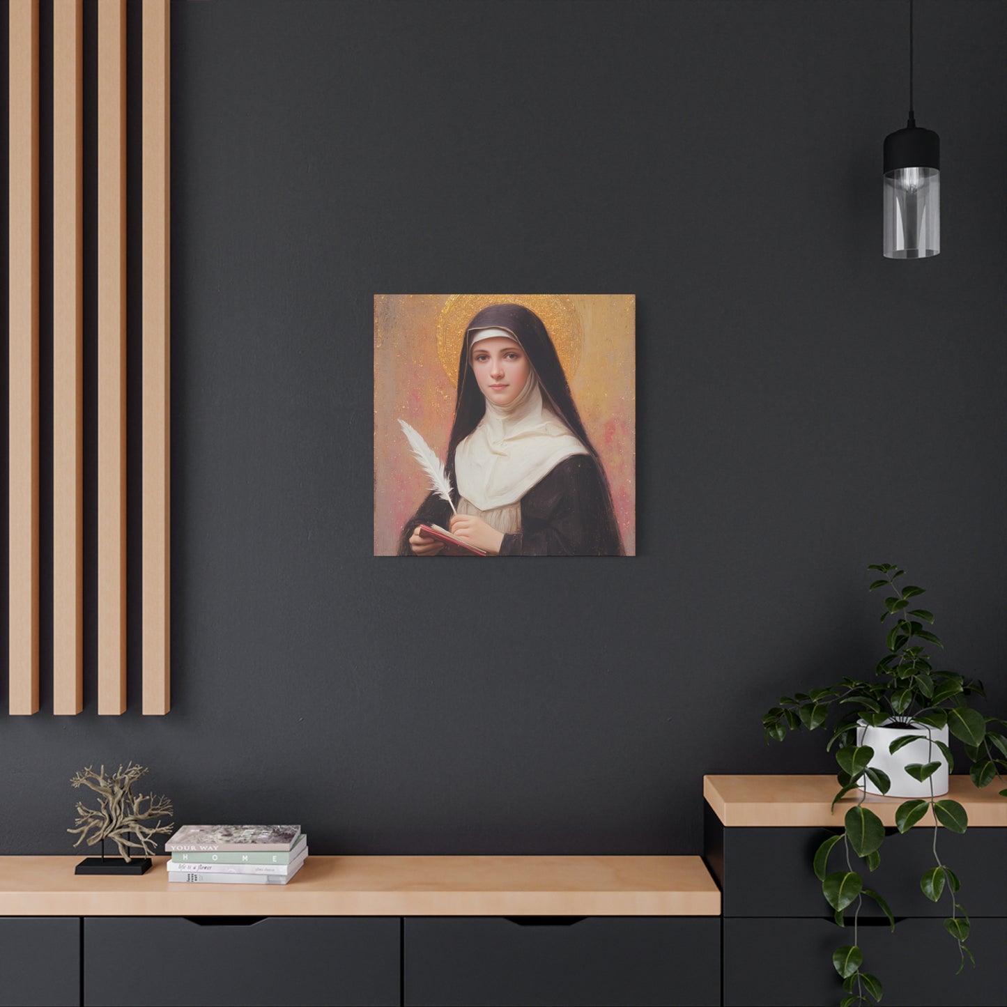 Saint Mechtildis / Mechtide of Hefta / Mechthild of Hackeborn - Gallery Wrapped Canvas - Print - Religious Art for your Home - Catholic Art