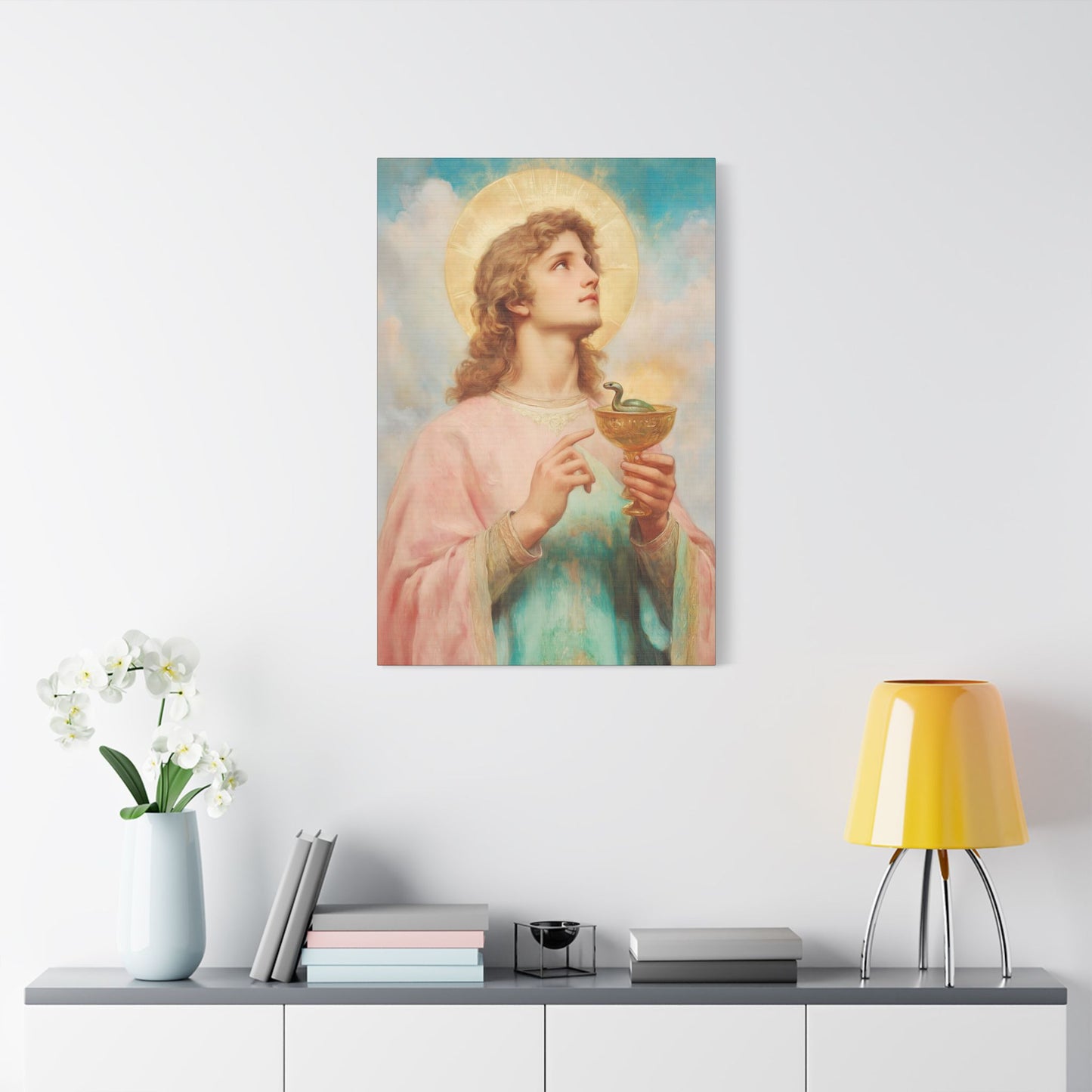 Saint John the Apostle Wrapped Canvas Print - Multiple Sizes - Catholic Home art Matte Canvas, Stretched - Disciple Print
