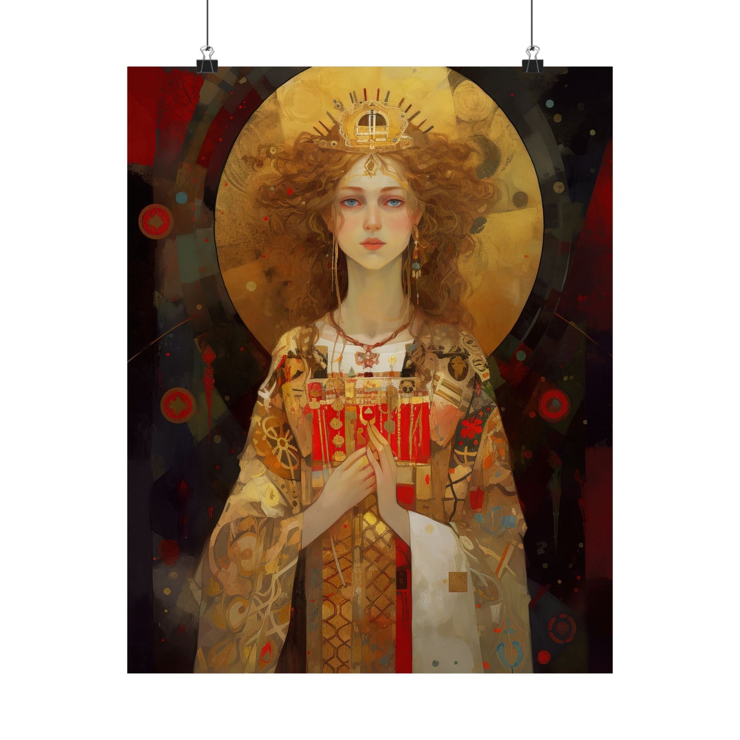 Saint Ursula Print - Sanctified Souls Print - Multiple Sizes - Premium Matte Vertical Posters