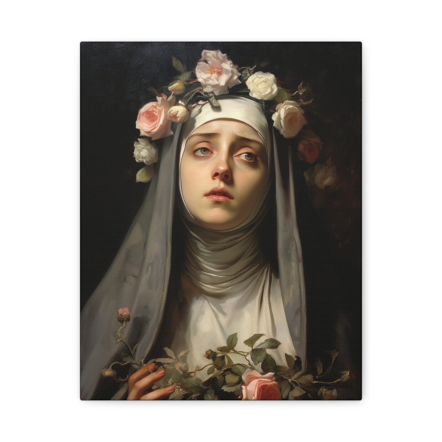 Saint Rose of Lima Canvas Print - Multiple Sizes - Catholic Home art - Museum Wrapped Canvas - Sanctified Souls Print