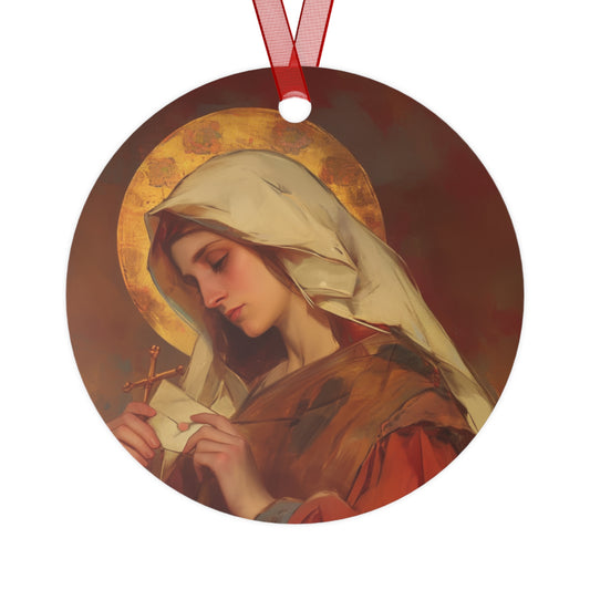 Saint Phoebe Metal Ornament - Religious Holiday Christmas Keepsake - Religious Catholic Tree Ornament - Christmas Gift