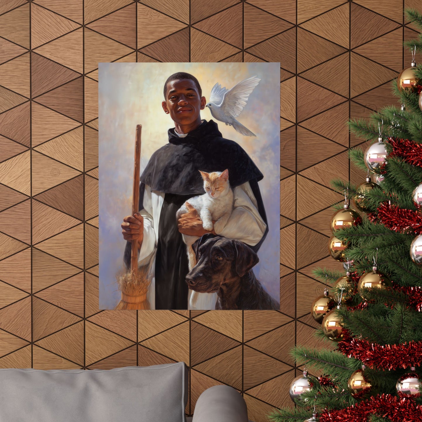Saint Martin de Porres - Sanctified Souls Print - Multiple Sizes - Premium Matte Vertical Posters