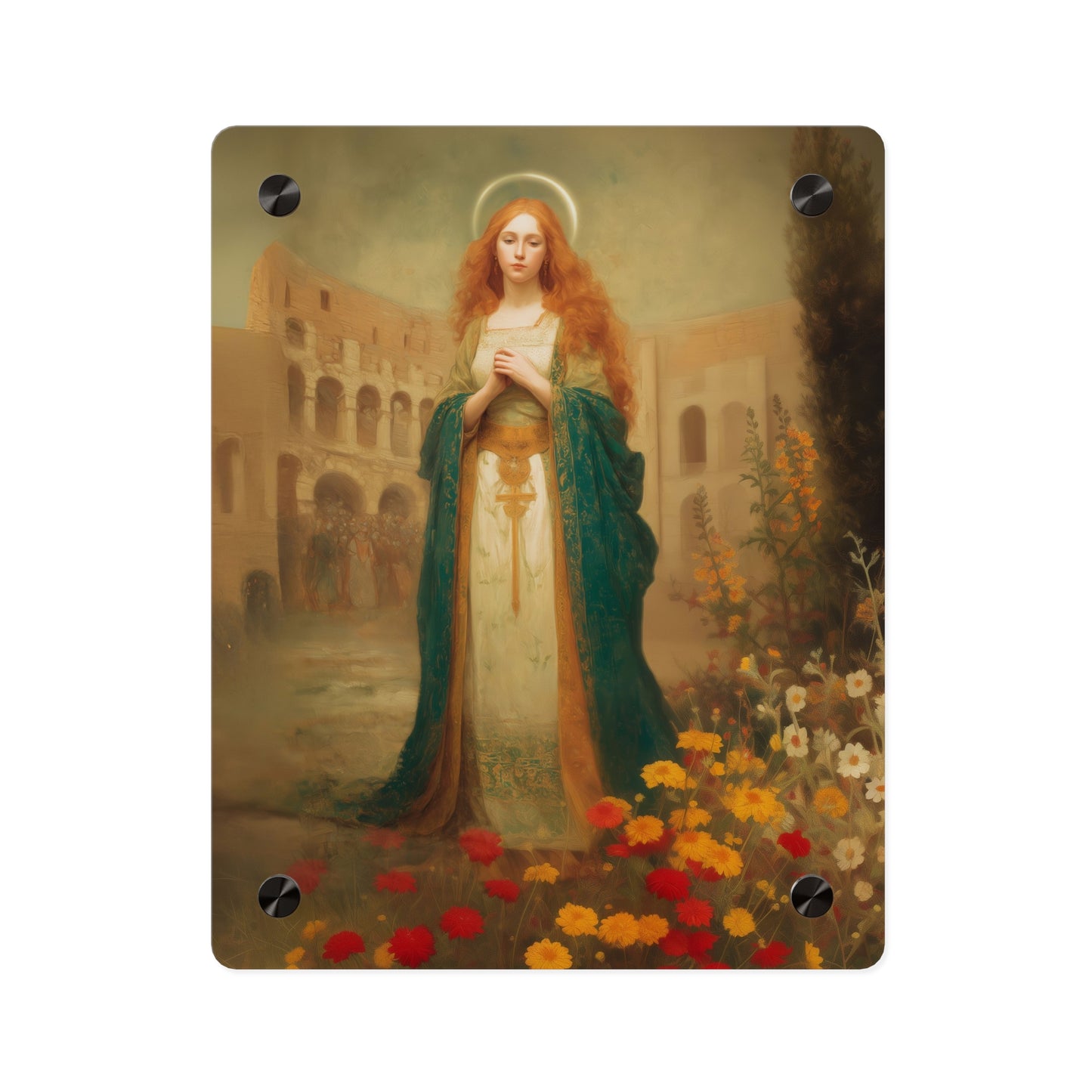 Saint Justina Wall Art Panel - Ready to Hang Acrylic Print - Catholic Saint Art - Patron Saint Print - Martyr Art