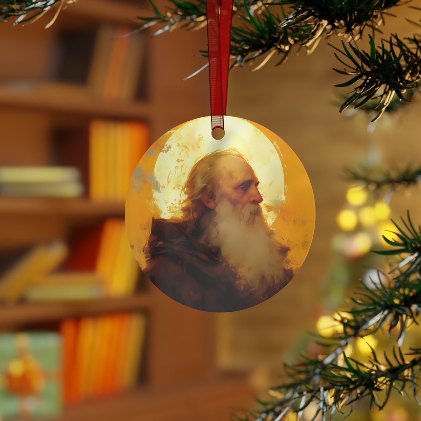 Saint Samson of Dol Metal Ornament - Religious Holiday Christmas Ornament and Keepsake - Catholic Keepsake - Religious Gift