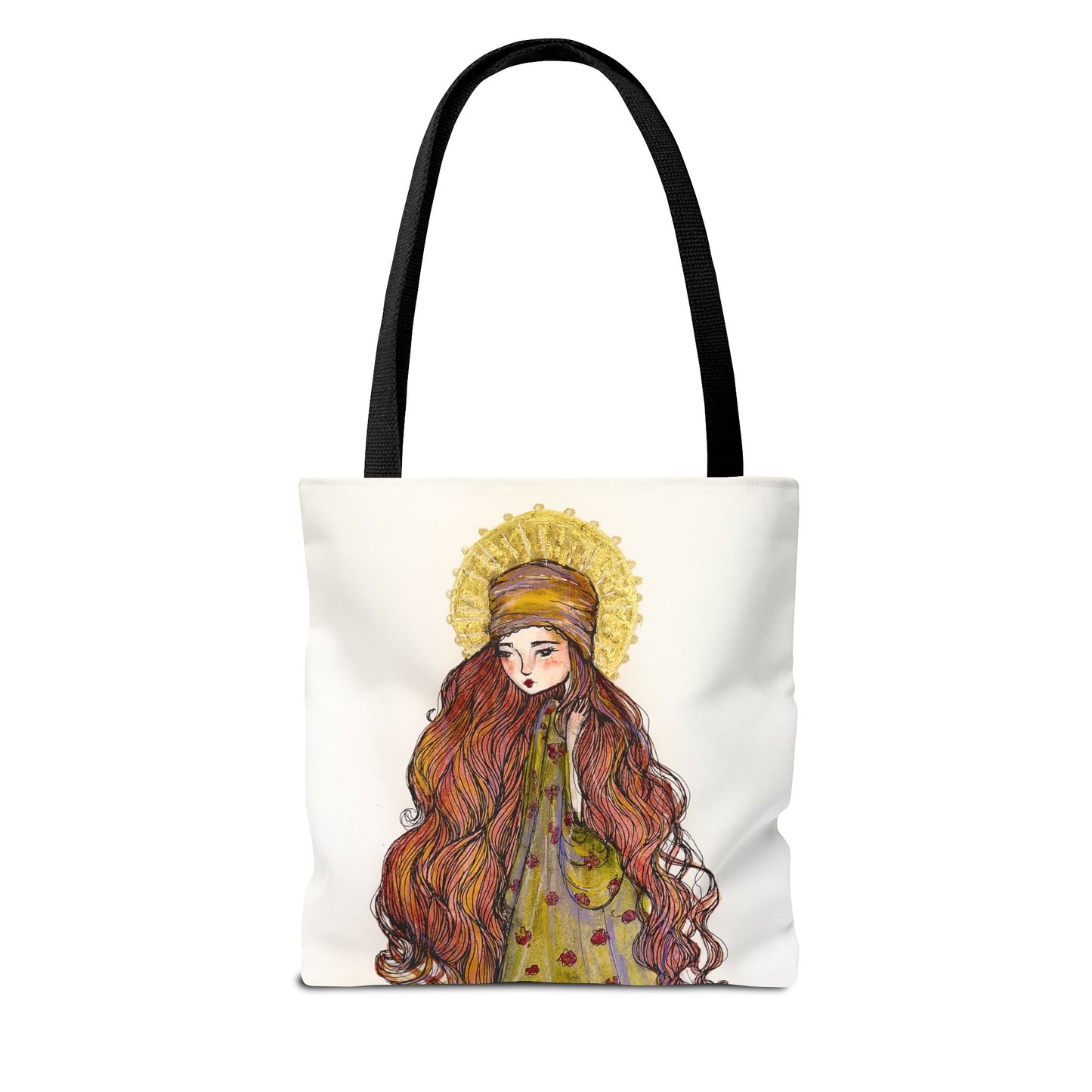 Saint Mary Magdalene Catholic Tote Bag | Christian Devotional Bag | Hand-Drawn Sacred Art Tote | Double Sided Religious Tote