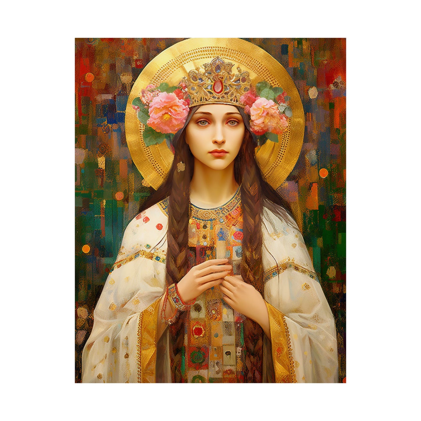 Saint Elizabeth of Hungary - Sanctified Souls Print - Multiple Sizes - Premium Matte Vertical Posters