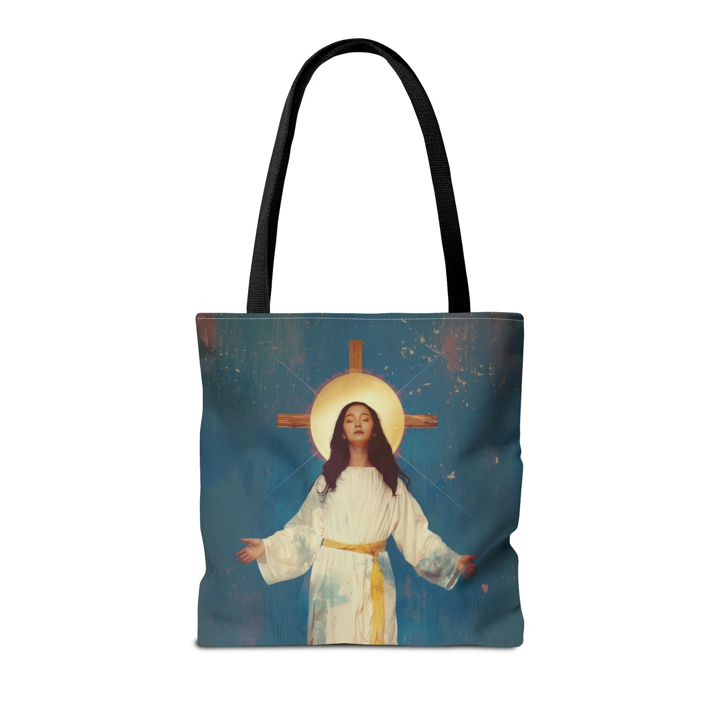 Our Lady of Akita - Mother Mary - Tote Bag - Large Medium Small Faith Art Bag - Re-usable Tote Purse - Double Sided