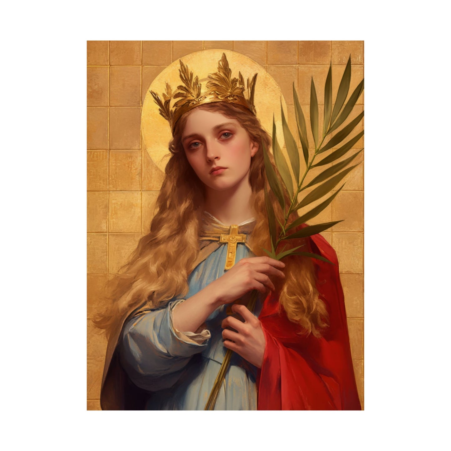 Saint Agrippina - Sanctified Souls Print - Multiple Sizes - Premium Matte Vertical Posters
