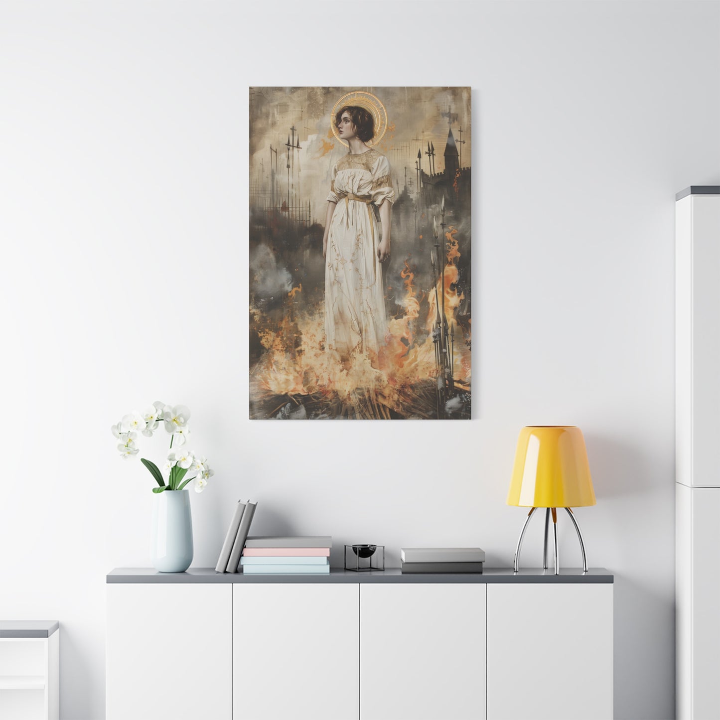 Saint Joan of Arc - Museum Wrapped Canvas - Sanctified Souls Print - Religious Art for your Home