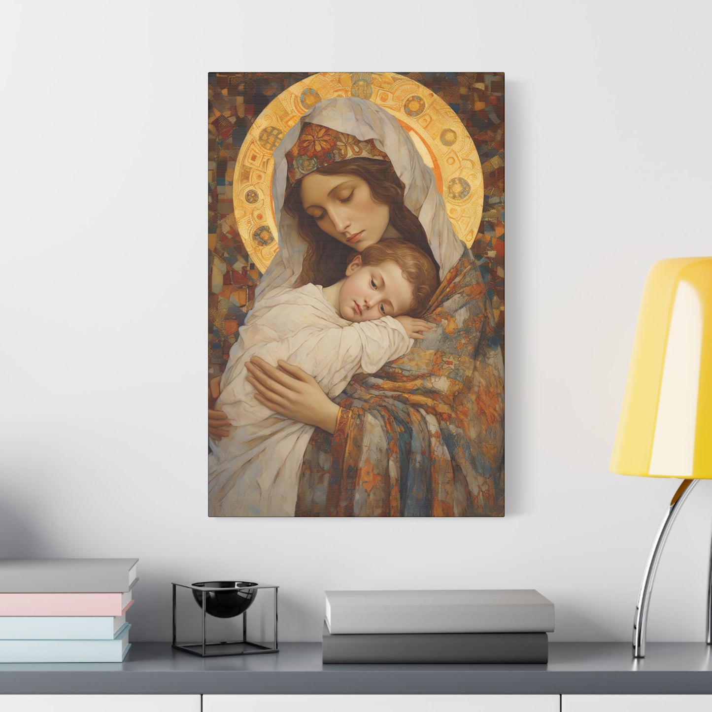 Cradle of Grace - Madonna and Christ Child - Museum Wrapped Canvas - Sanctified Souls Print - Religious Art for your Home - The Virgin Mary