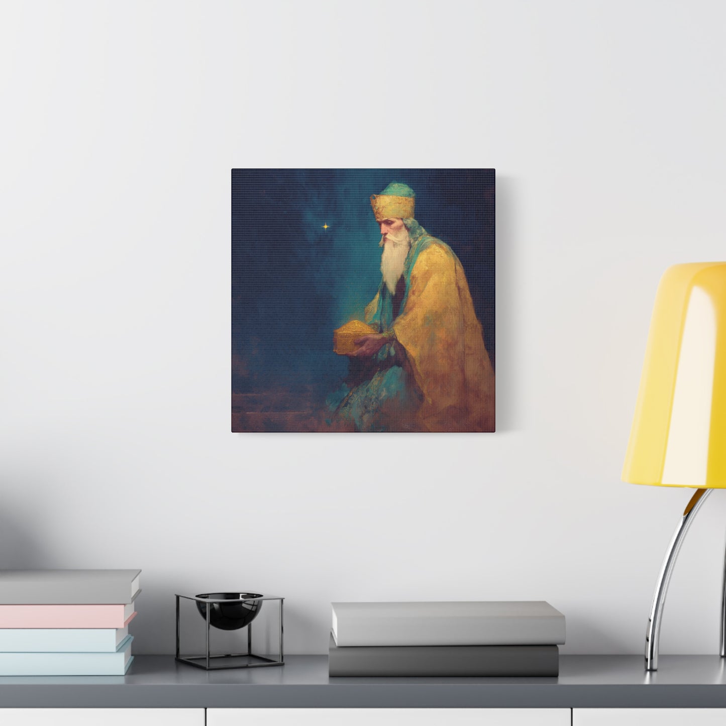 Caspar and the Offering of Worship - 3 Wise Men - Gallery Wrapped Canvas - Print - Religious Art for your Home - Catholic