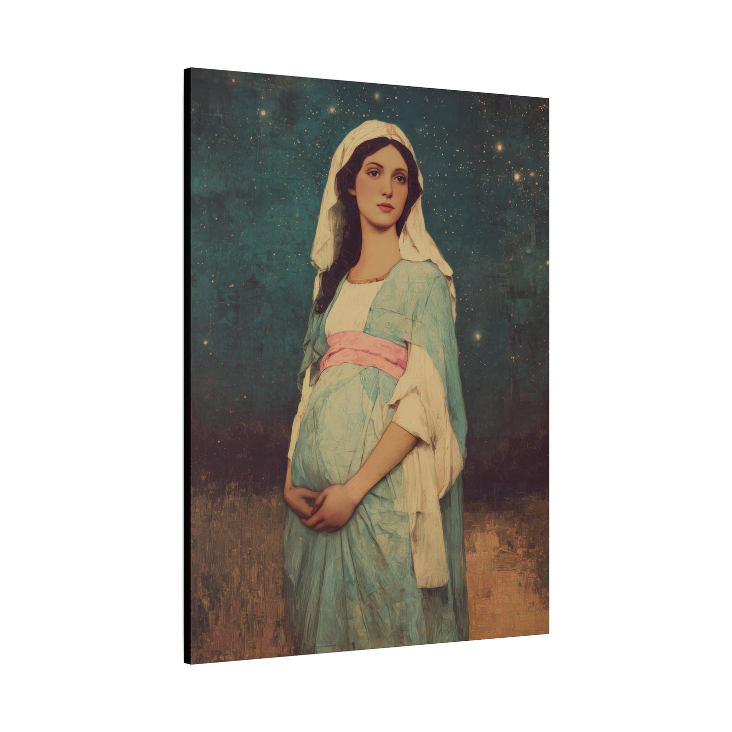 Our Lady of 'O' - Our Lady of Expectation - Mother Mary - Marian Art - Gallery Wrapped Canvas - Print - Catholic Art Print