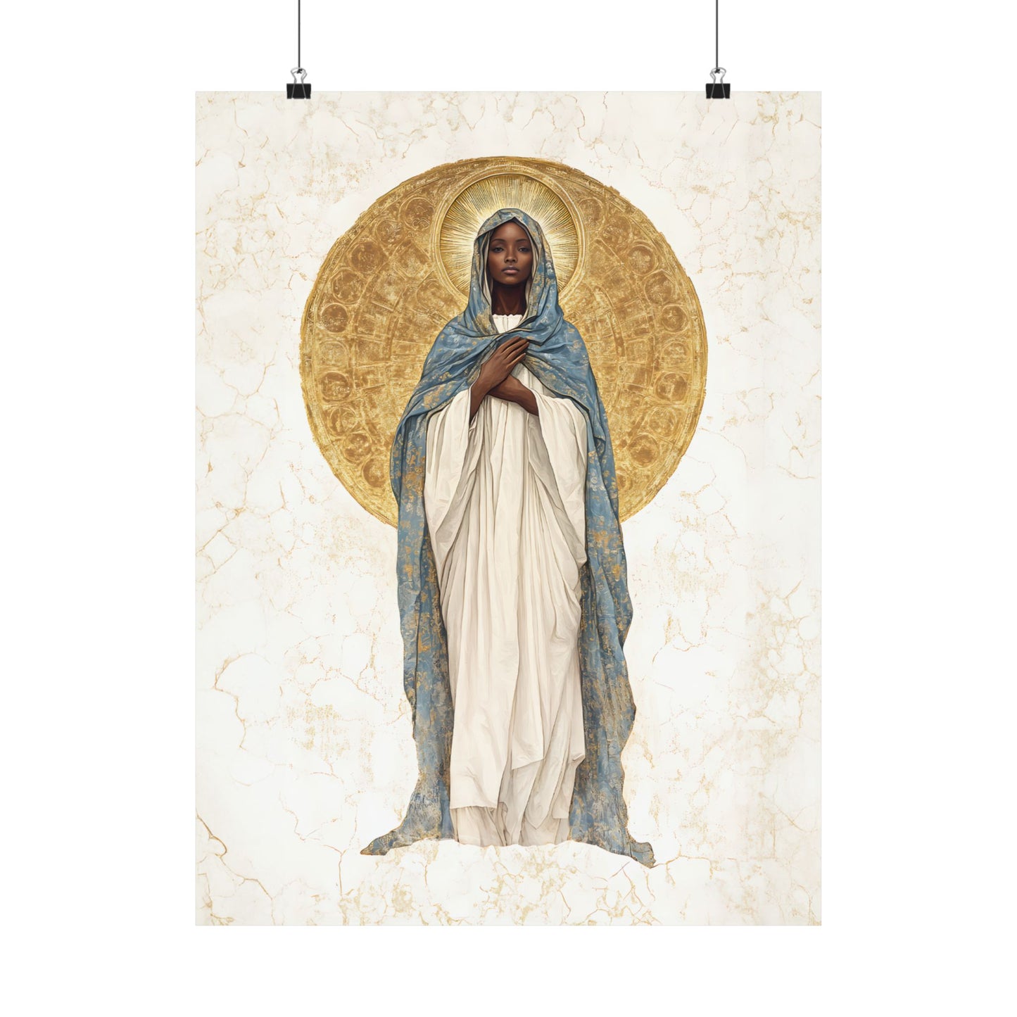 Our Lady of Kibeho- The Vision of Divine Peace - Sanctified Souls Print - Multiple Sizes - Premium Posters - Catholic Art - Christian
