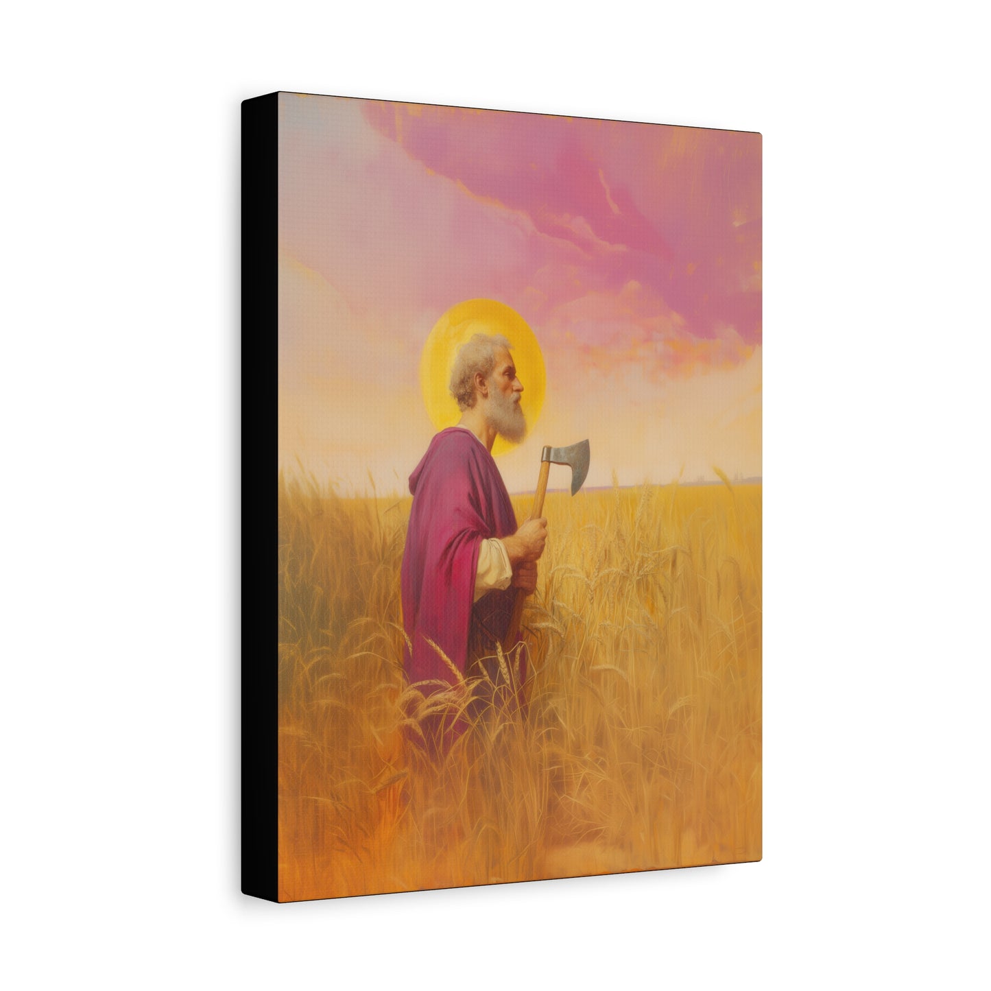 Saint Matthias -  Museum Wrapped Canvas - Sanctified Souls Print - Religious Art for your Home - Catholic Patron Saint Art