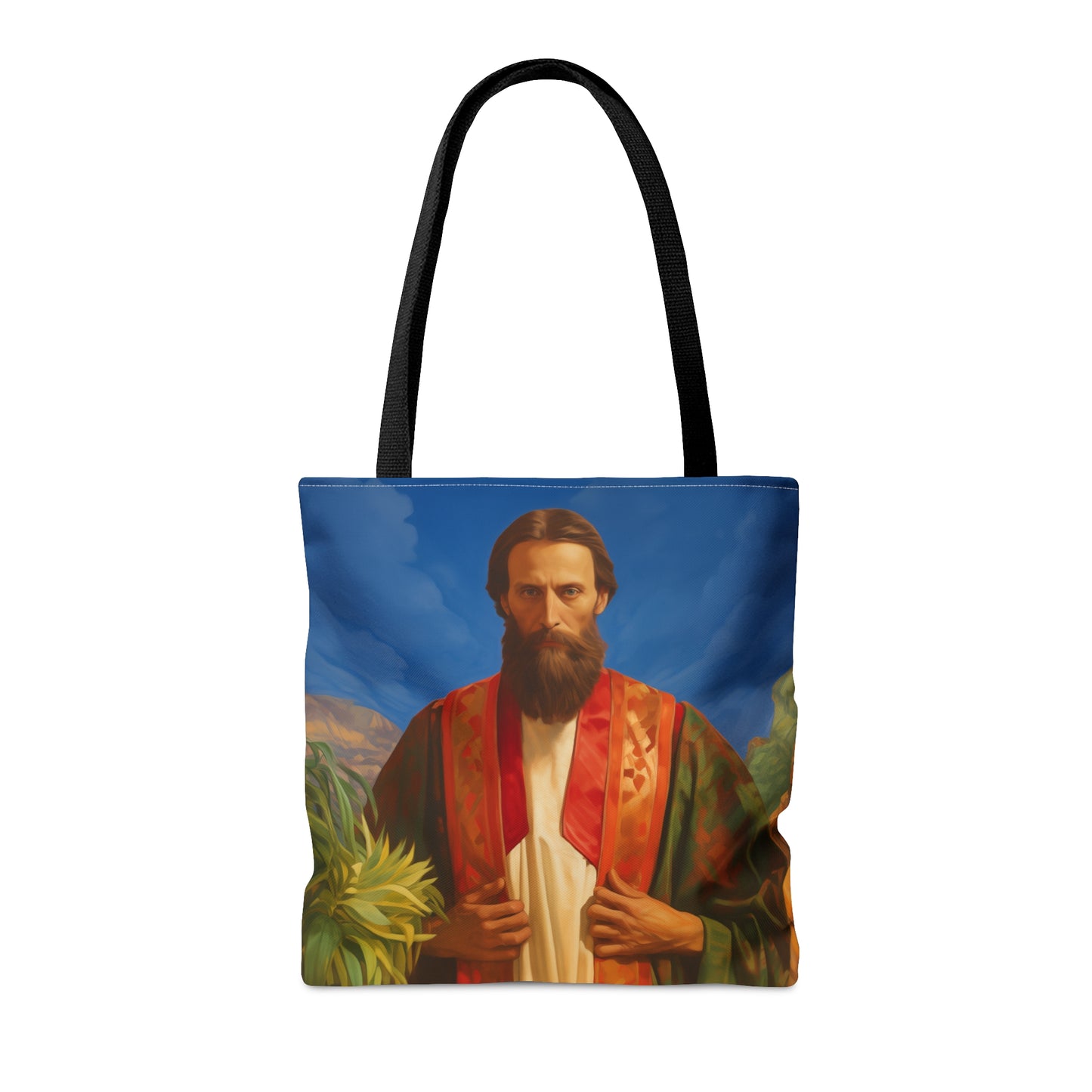 Saint John the Baptist Tote Bag - Large Medium Small Faith Art Bag - Re usable Tote Purse - Double Sided - Catholic Art Bag