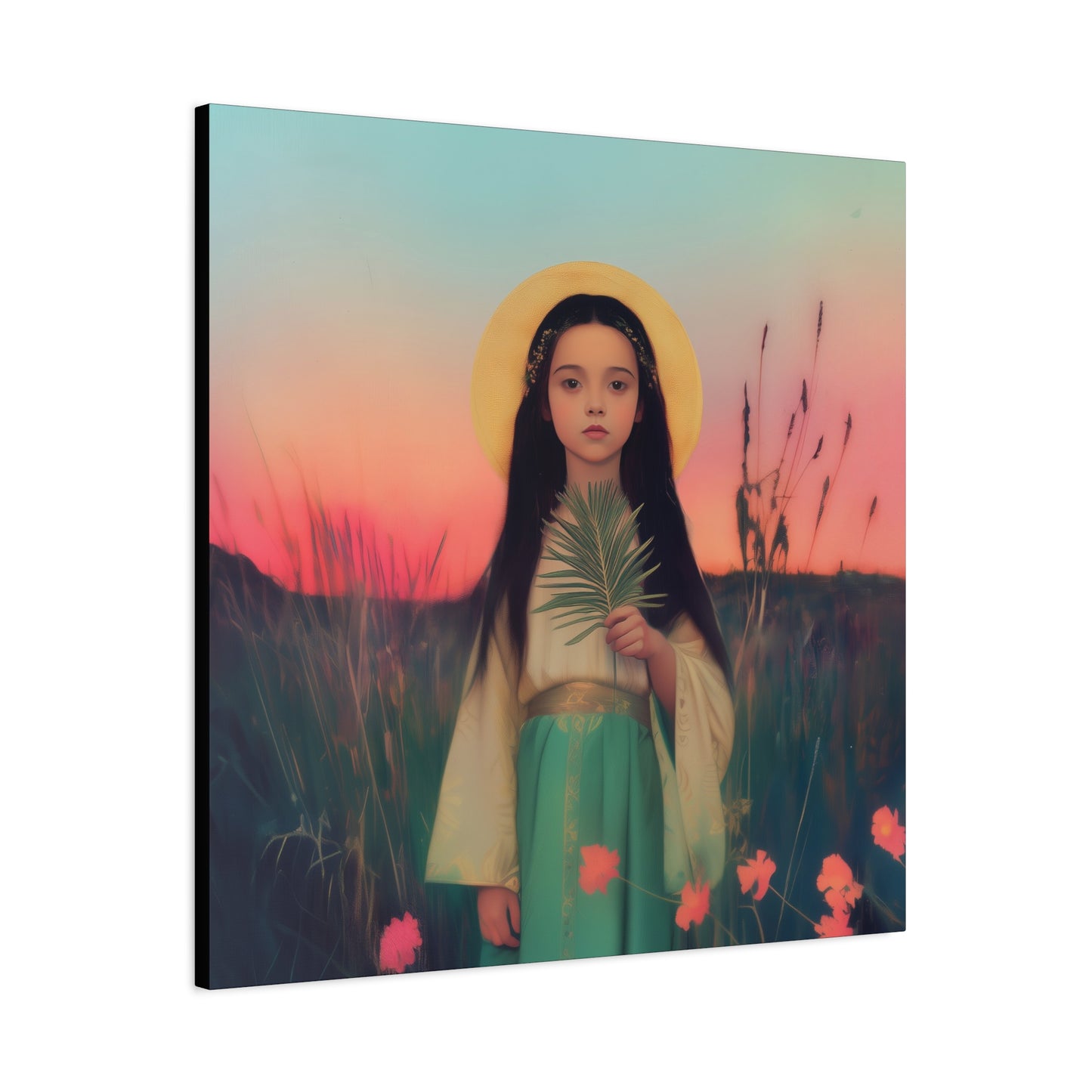 Saint Charity - Multiple Sizes - Catholic Home art - Museum Wrapped Canvas - Sanctified Souls Print - Martyr Saint