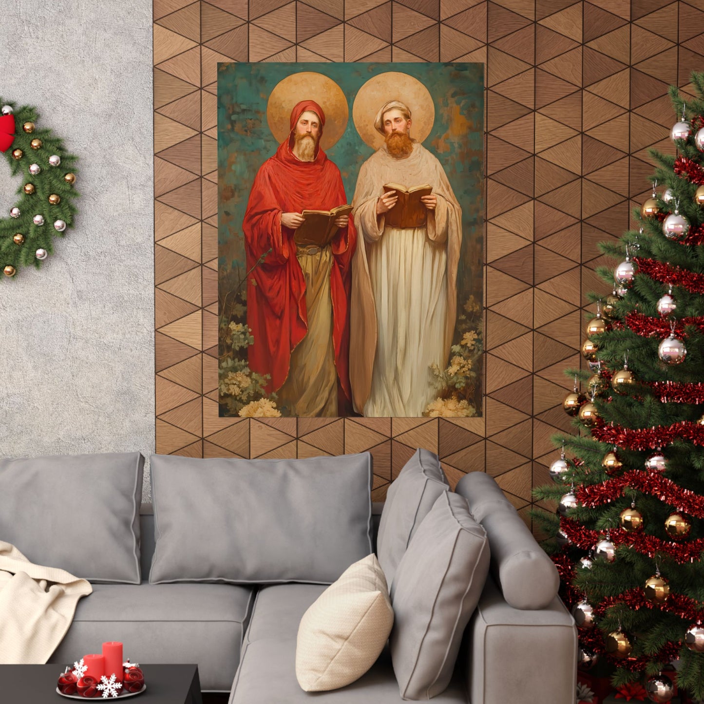 Saints Cosmas and Damian -  Catholic Art - Multiple Sizes - Premium Posters - Catholic Art - Christian Home - Brother Martyr Art - Christian