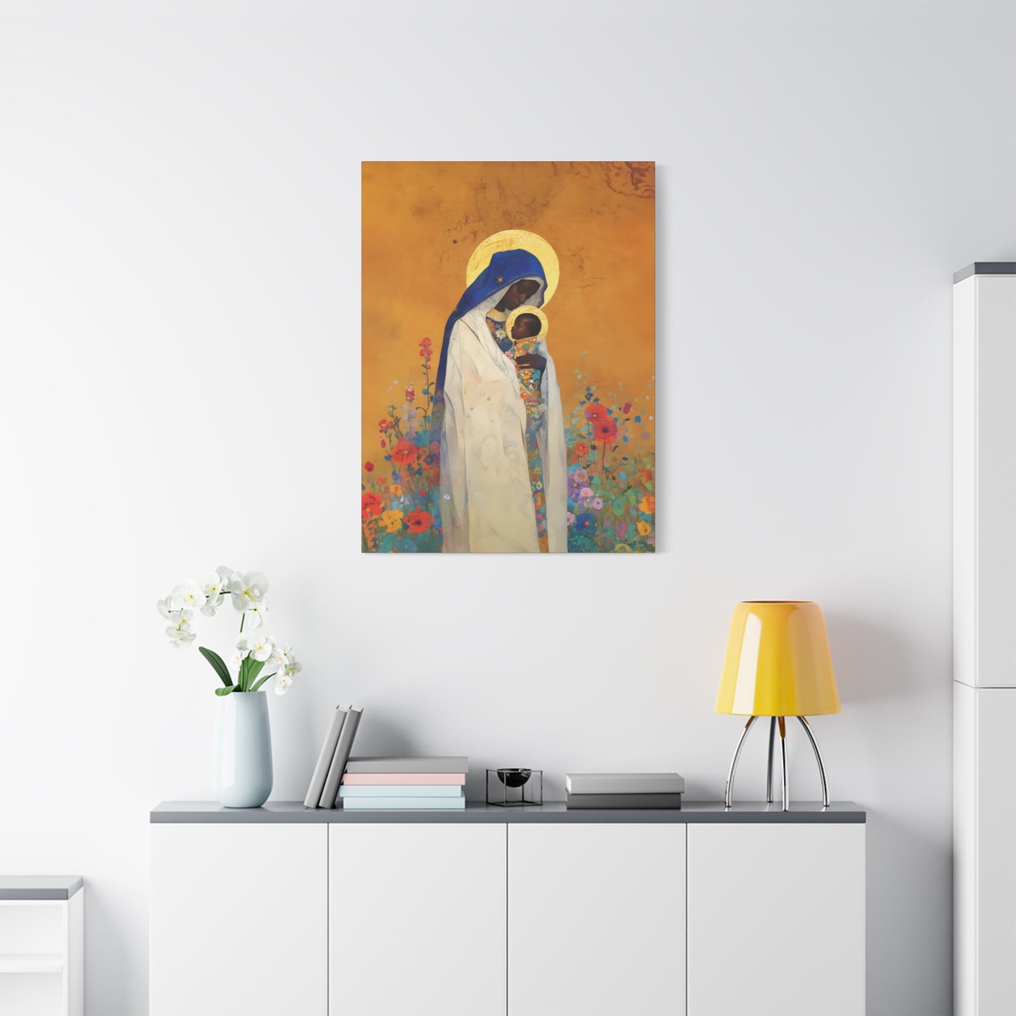 The Divine Embrace- Our Lady of Kibeho's Love - Museum Wrapped Canvas - Print - Religious Art for your Home - Christian print - Religious