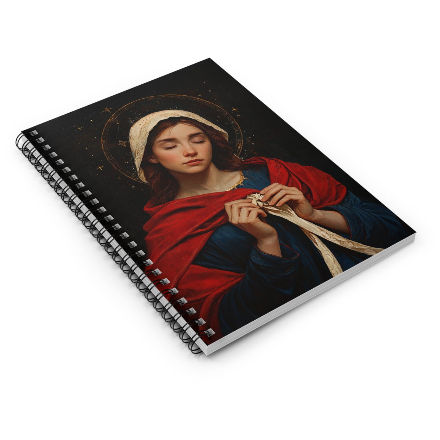 Mary Undoer of Knots - Mother Mary  - Untier of Knots - Marian Art - Journal - Sanctified Souls Art - Religious Based Notebook - Spiral