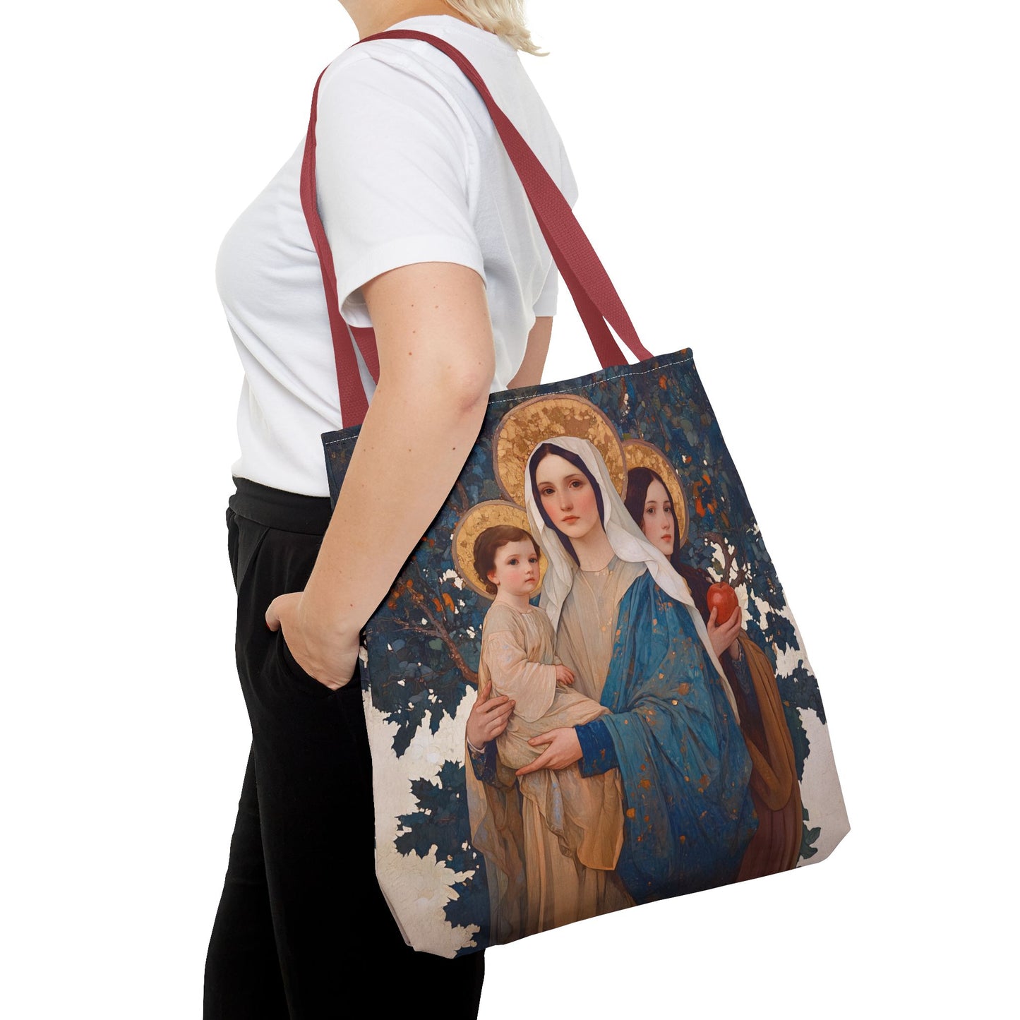 New Eve / Mary, The New Eve - Mother Mary Title - Marian Art - Tote Bag - Large Medium Small Faith Art Bag - Tote Purse