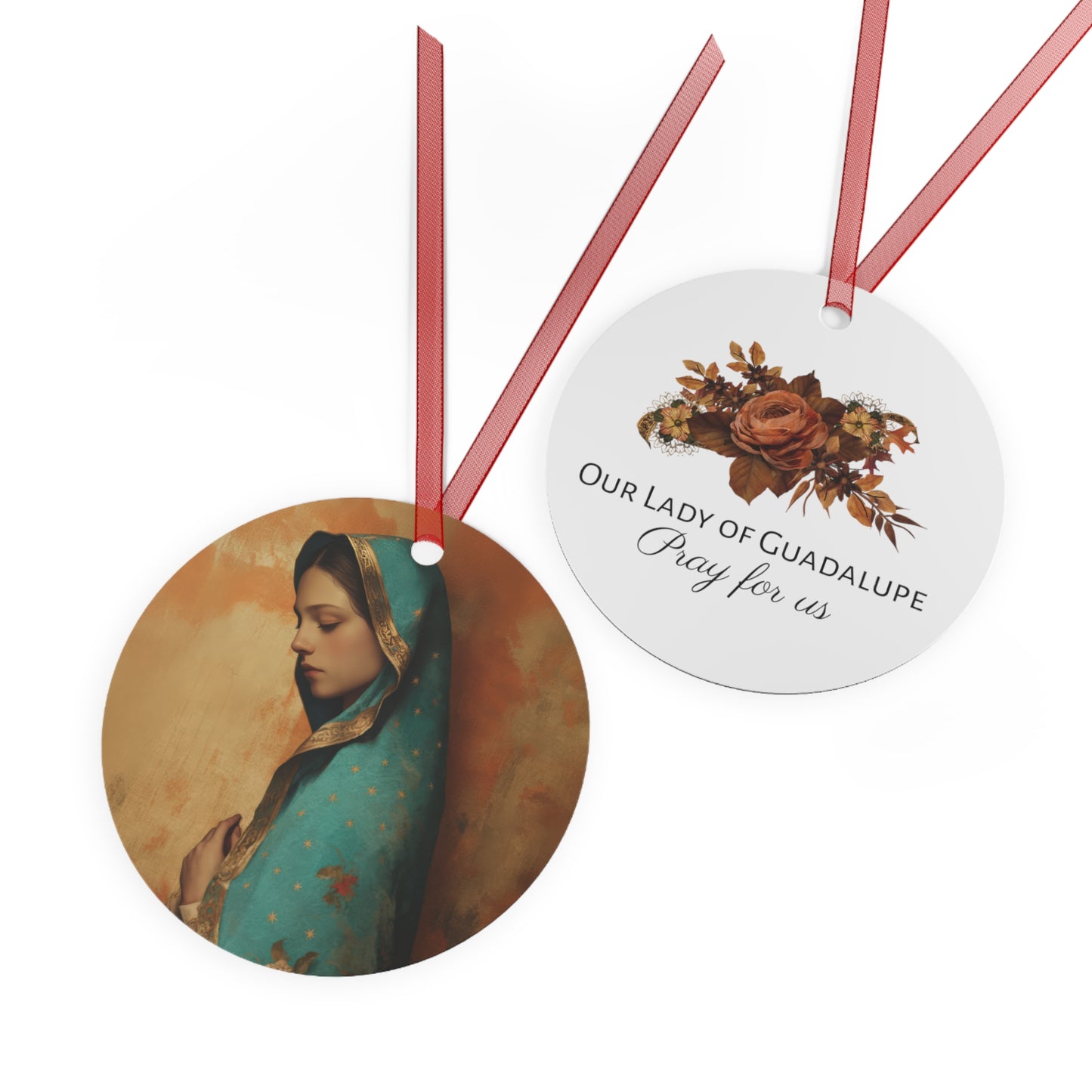 Our Lady of Guadalupe - Metal Ornament - Religious Holiday Christmas Ornament and Keepsake